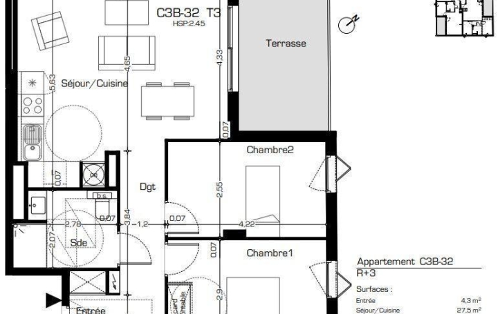 Appartement P3   BEZIERS  65 m2 254 900 € 
